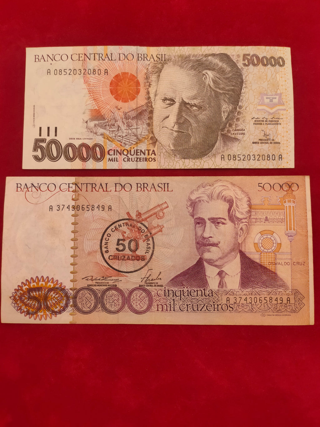 BANK OF BRASIL 50000 CRUZEIROS (714)