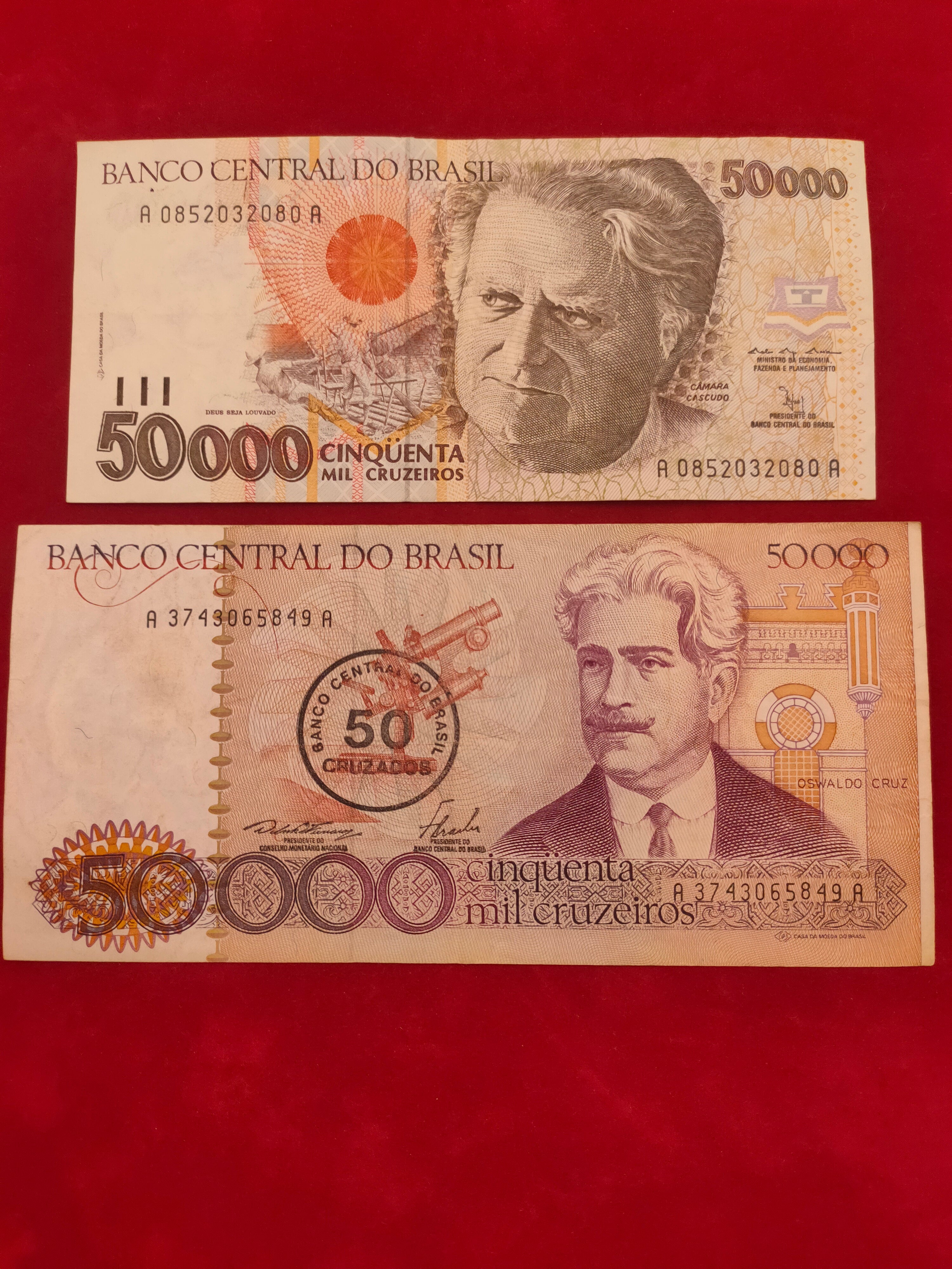 BANK OF BRASIL 50000 CRUZEIROS (714)