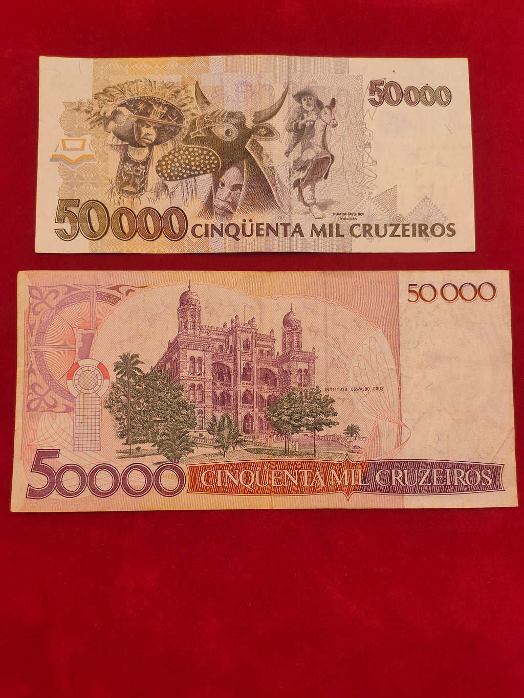 BANK OF BRASIL 50000 CRUZEIROS (714)