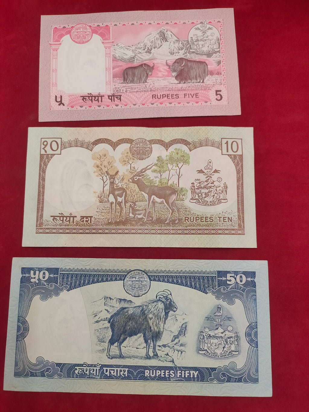 BANK OF PAKISTAN 5, 10, 59 RUPEES (C581)