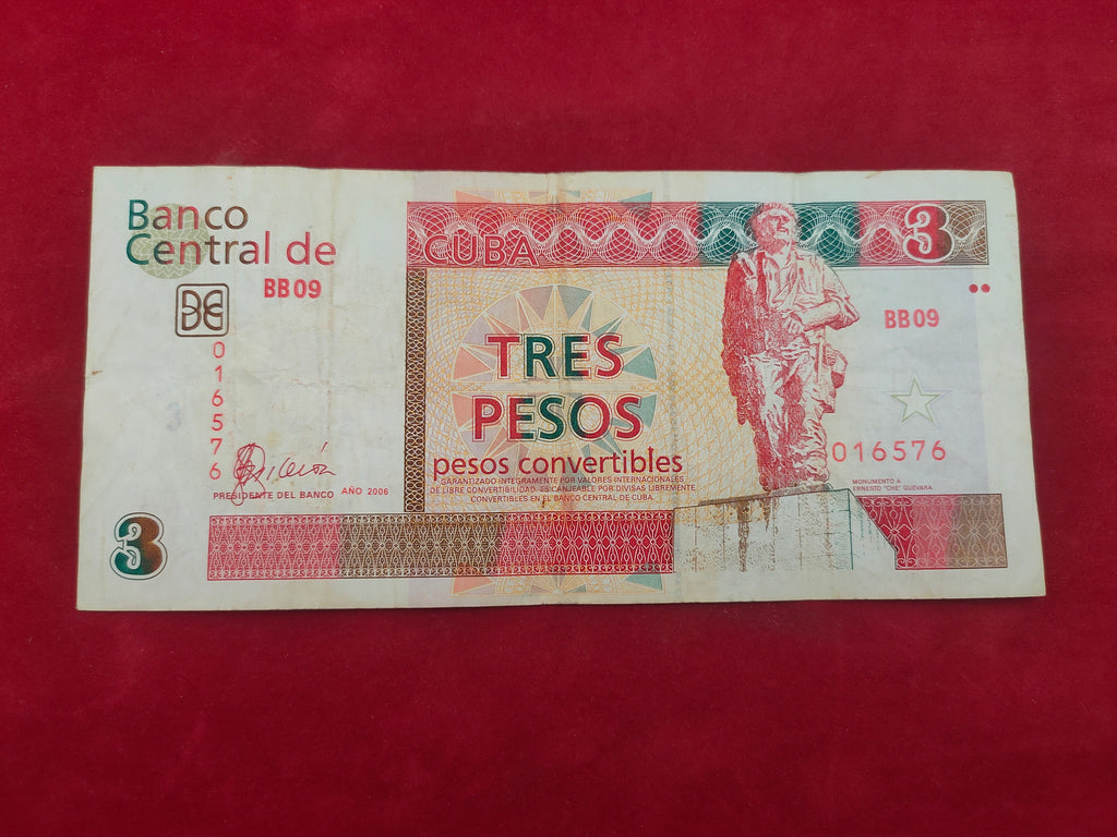 CENTRAL BANK OF CUBA 3 PESOS (484)