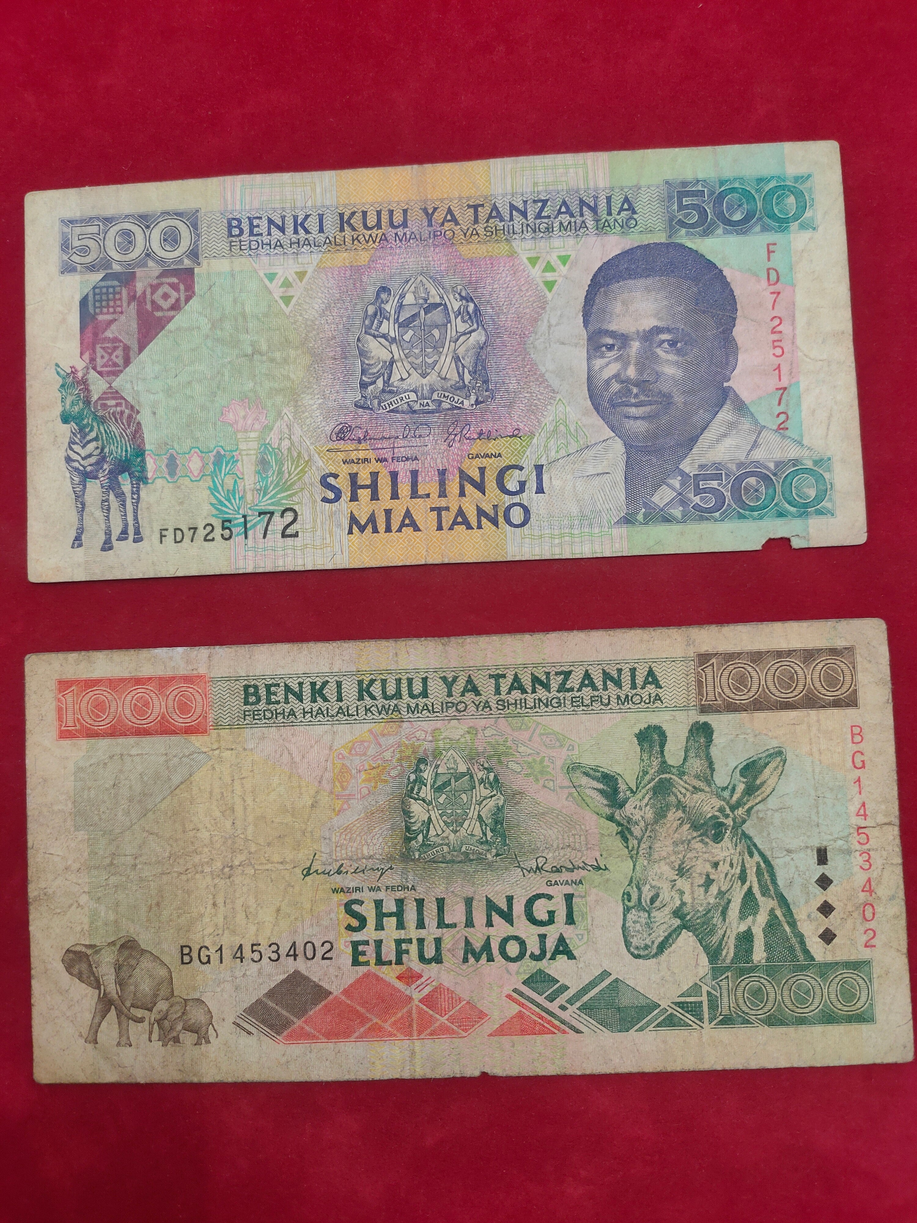 BANK OF TANZANIA 200, 500, 1000,  SHILINGI (D101)