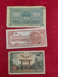 BANK OF JAPANESE 20, 50 CENTS (1198)