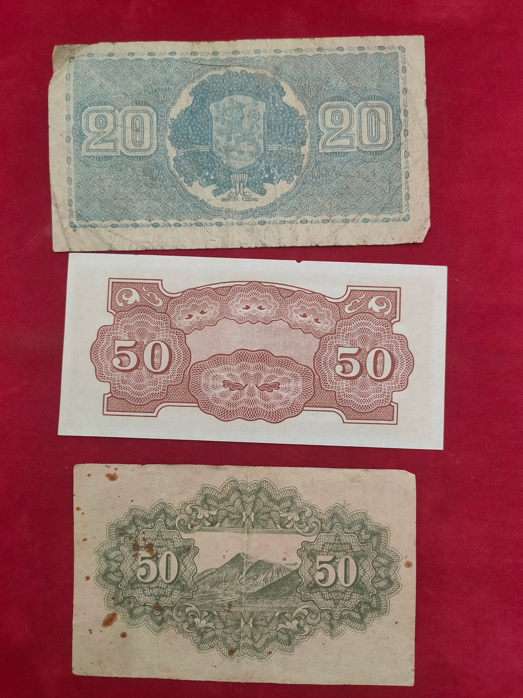 BANK OF JAPANESE 20, 50 CENTS (1198)
