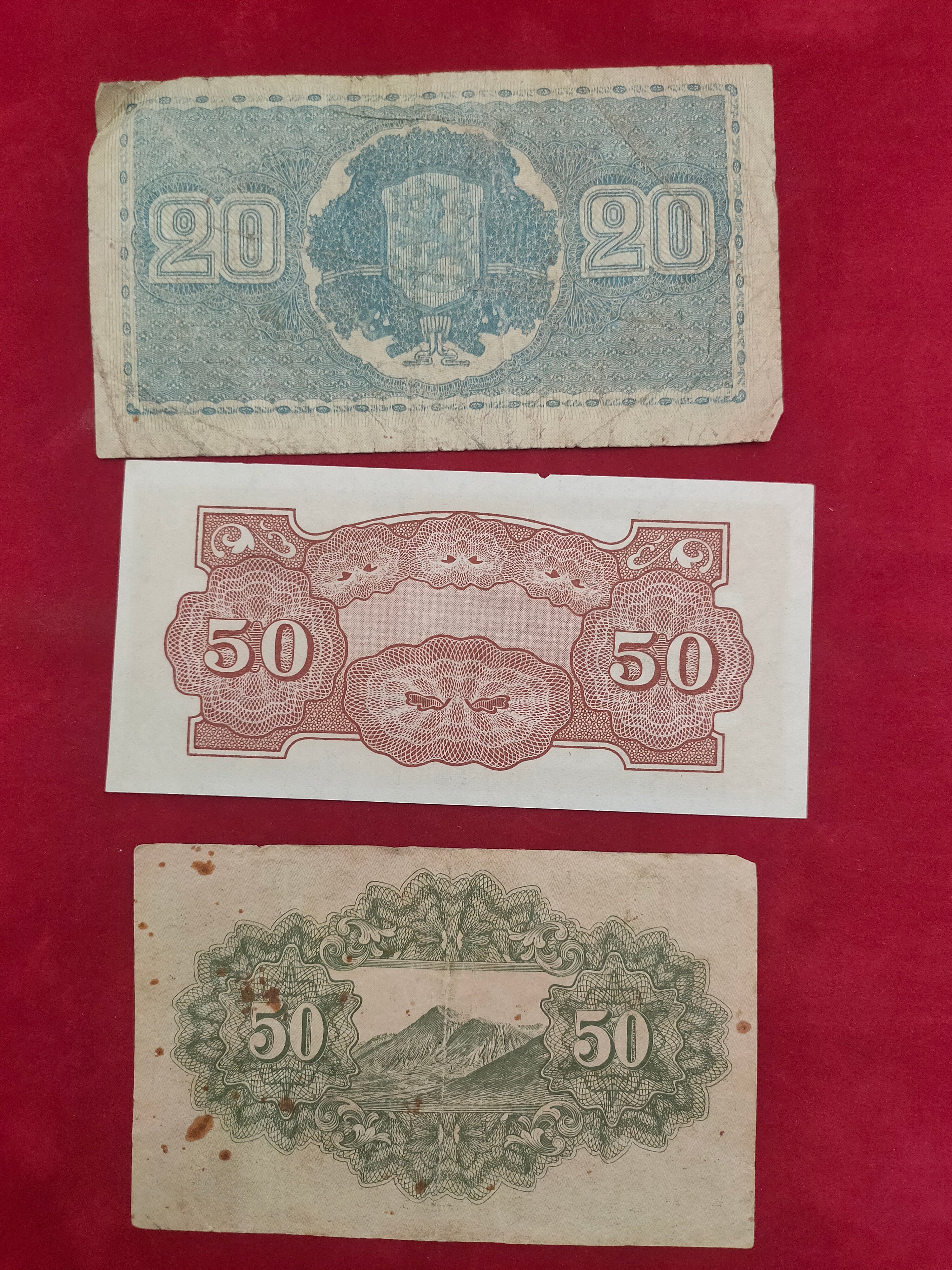 BANK OF JAPANESE 20, 50 CENTS (1198)