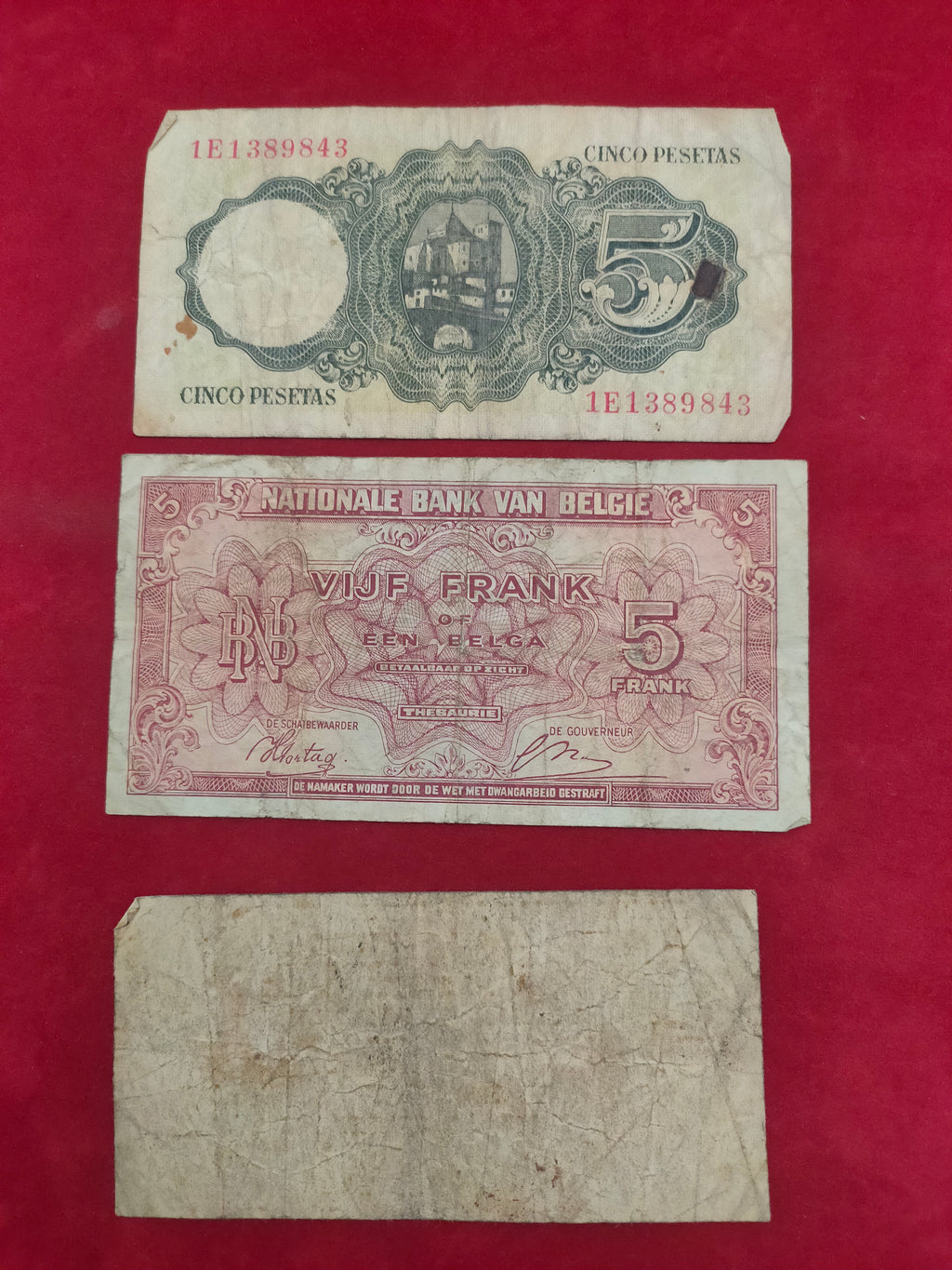 BANK OF SPAIN 5, 10  PESETAS (1198)