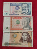 BANK OF PERU 10, 50, 500, 1000, 100000, 50000 INTIS (C421)