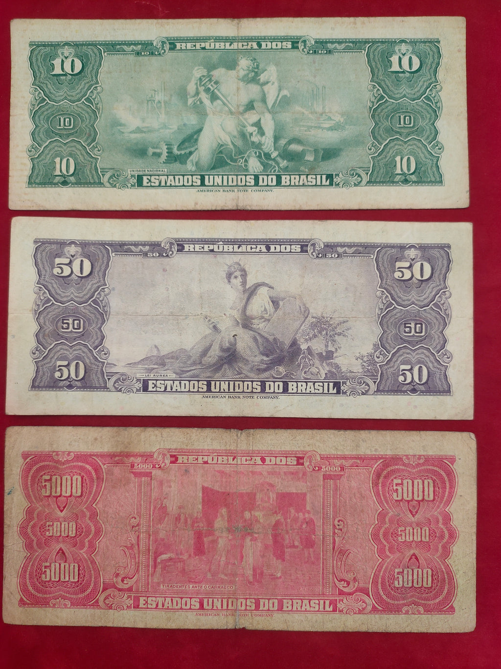 BANK OF BRASIL 10, 50, 200, 500, 5000, 10000 (1139)