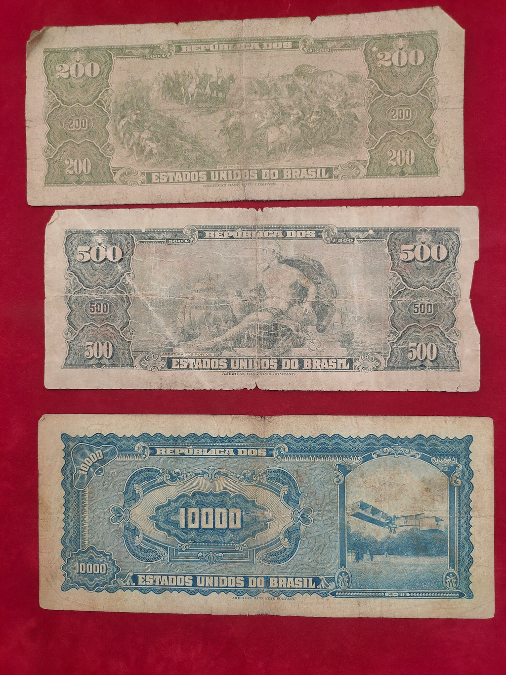BANK OF BRASIL 10, 50, 200, 500, 5000, 10000 (1139)