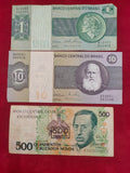 BANK OF BRASIL 1, 10, 500 CRUZADOS (D538)