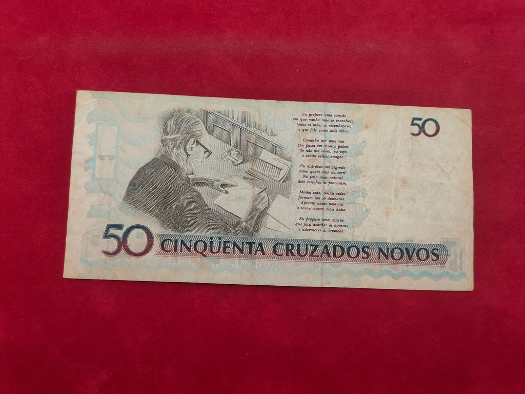 BANK OF BRASIL 50 CRUZADOS (D538)