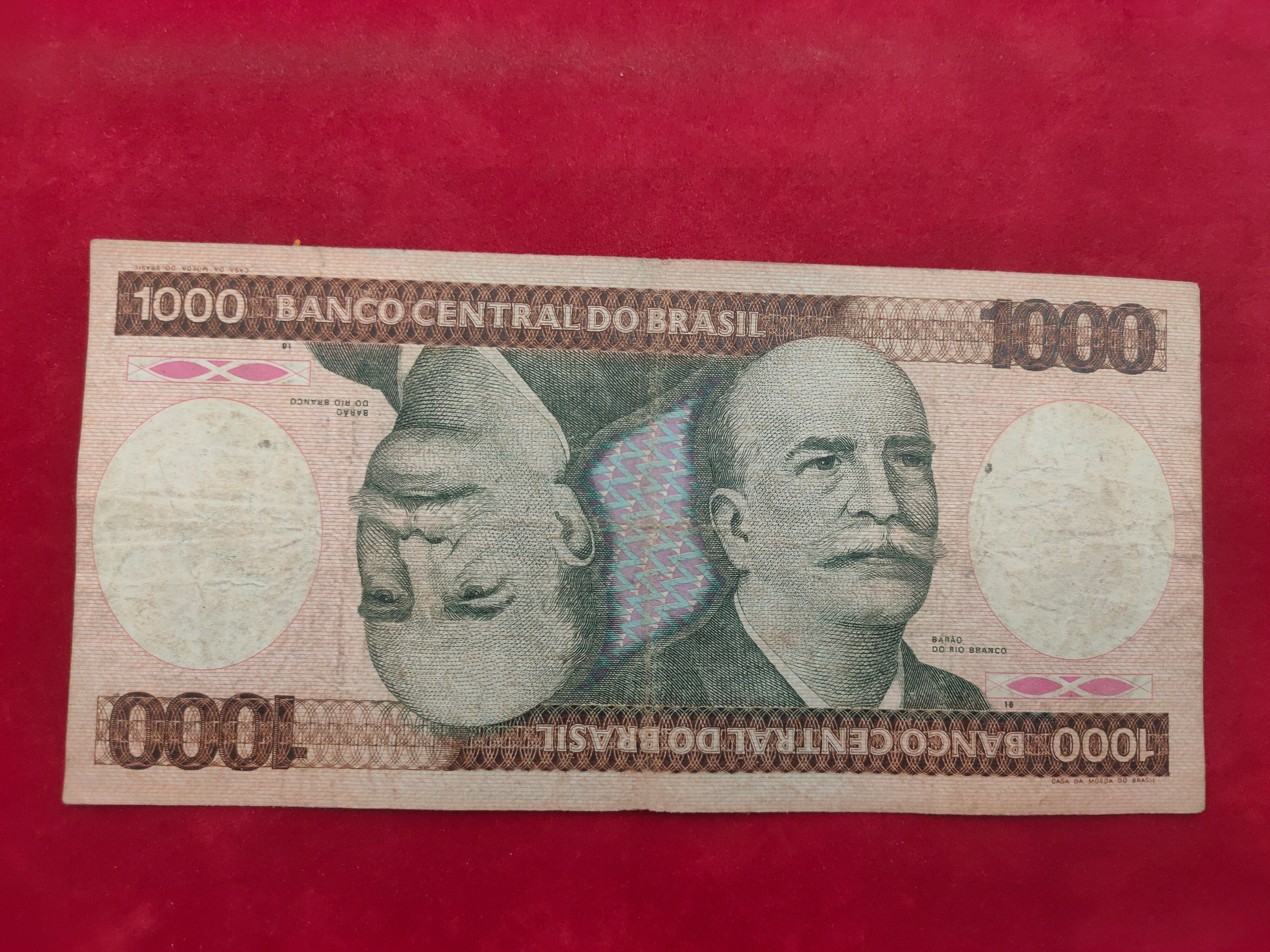 BANK OF BRASIL 1000 CRUZADOS (D538)
