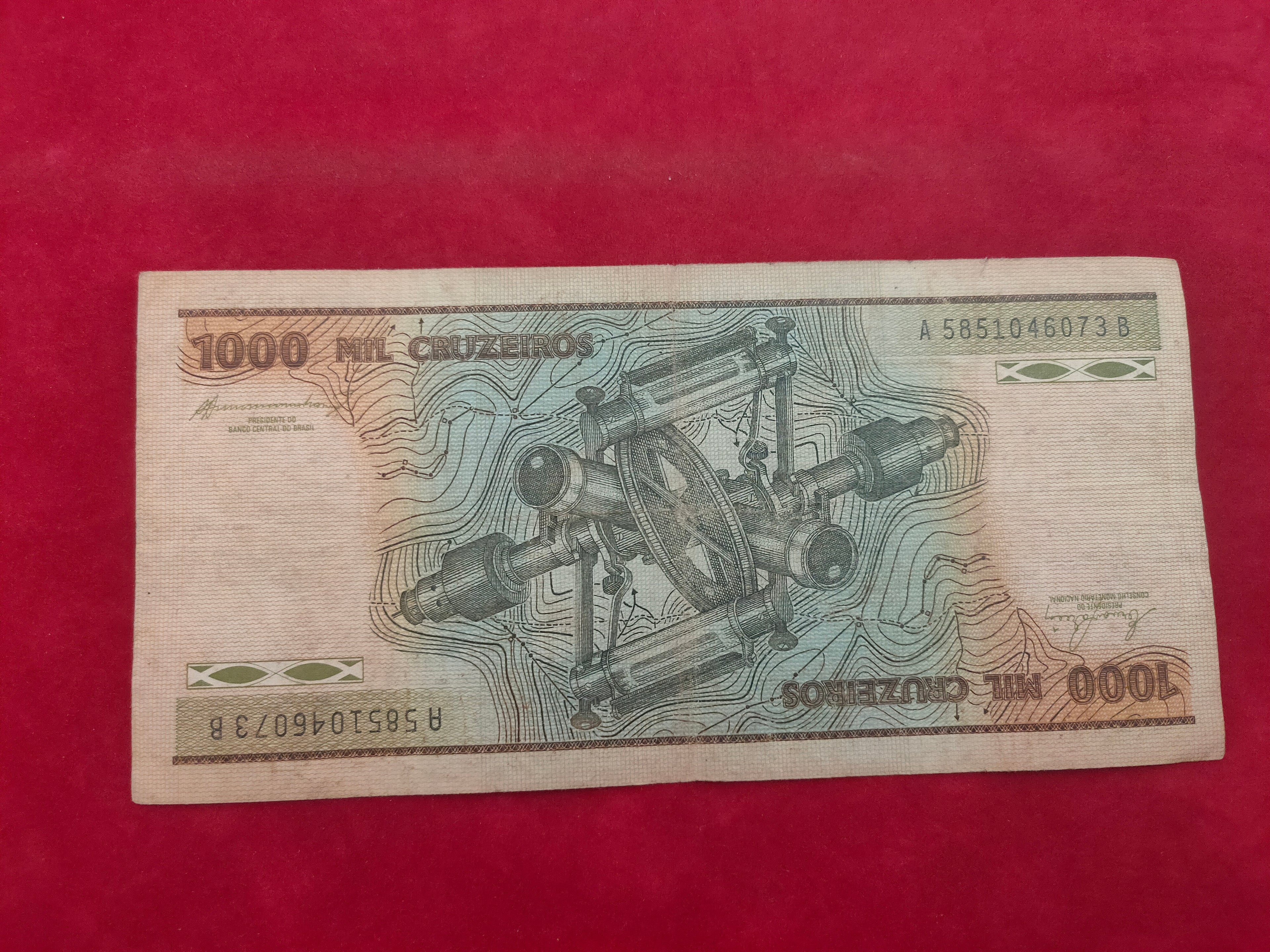 BANK OF BRASIL 1000 CRUZADOS (D538)