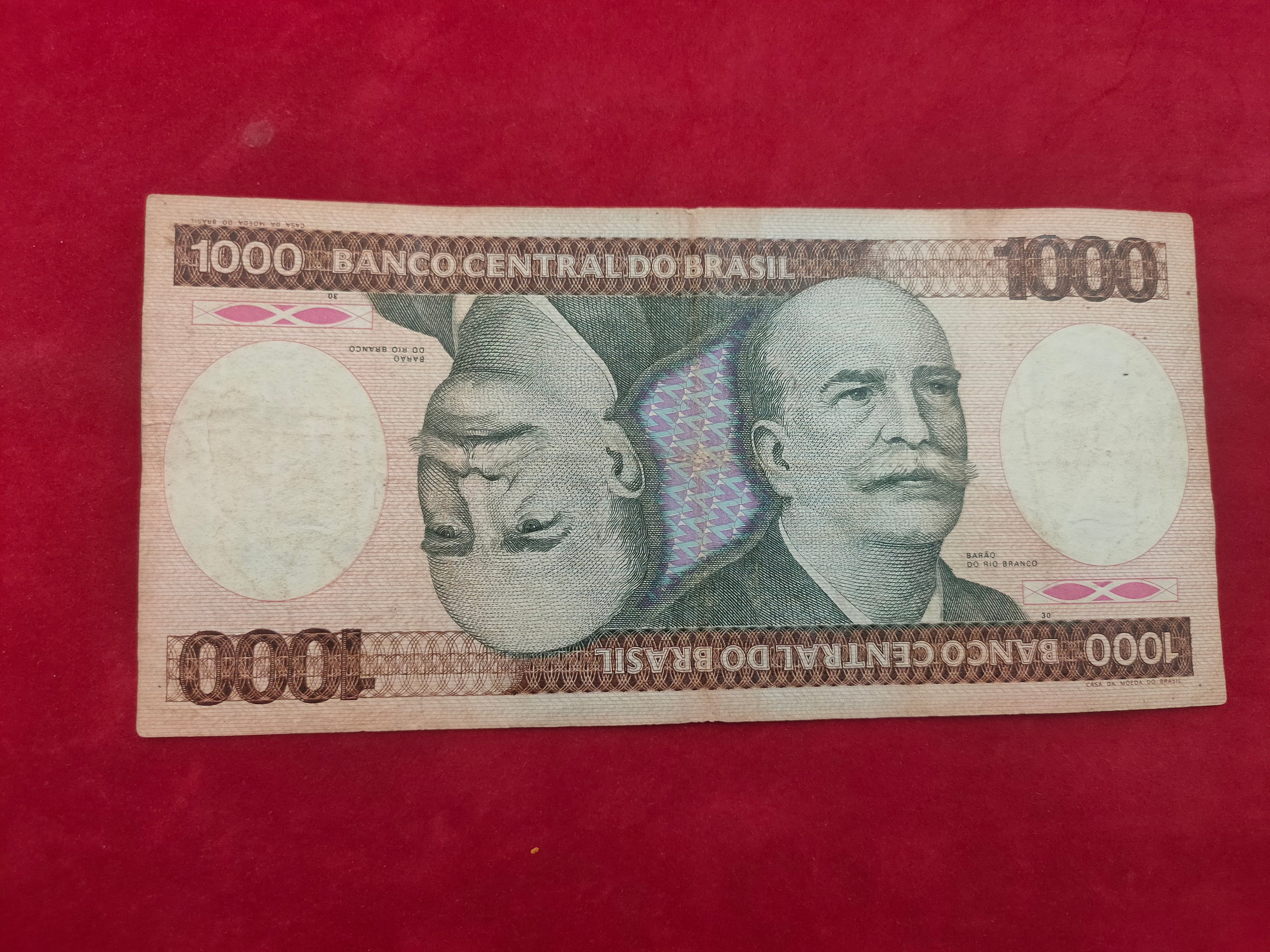 BANK OF BRASIL 1000 CRUZADOS (D540)