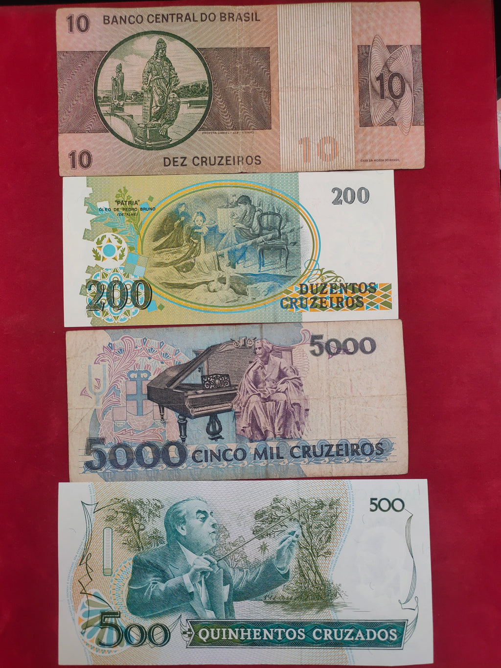 BANK OF BRASIL 10, 200, 5000, (D540)