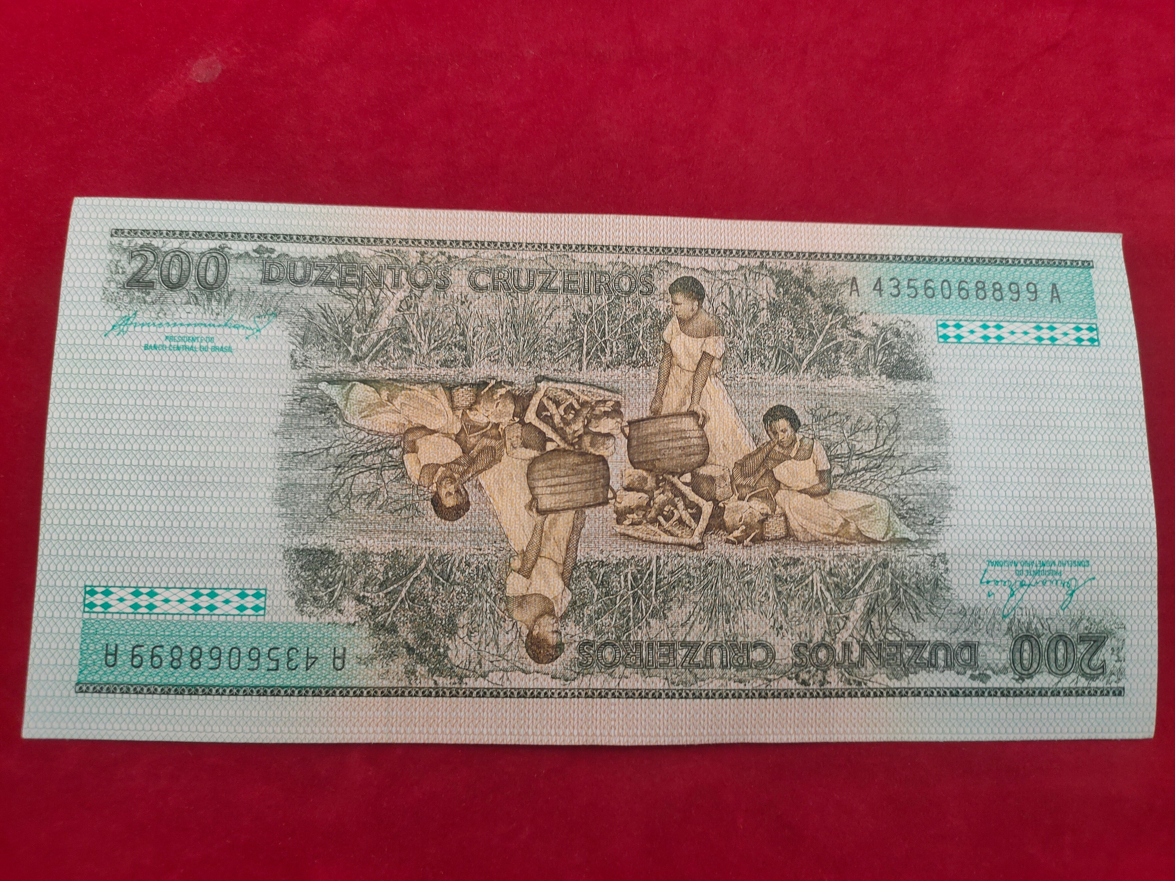 BANK OF BRASIL 200 CRUZADOS (D540)