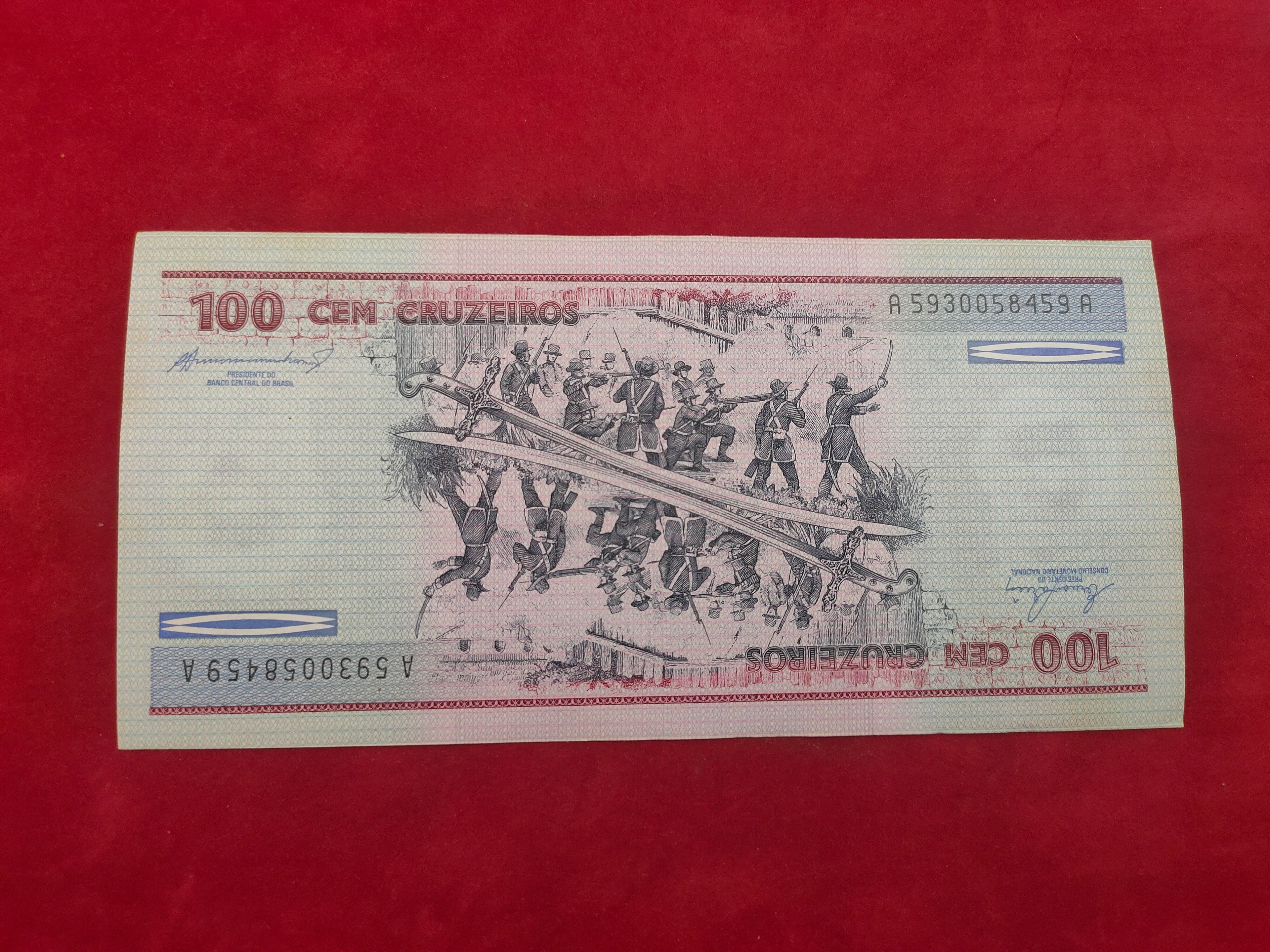BANK OF BRASIL 100 CRUZADOS (D540)