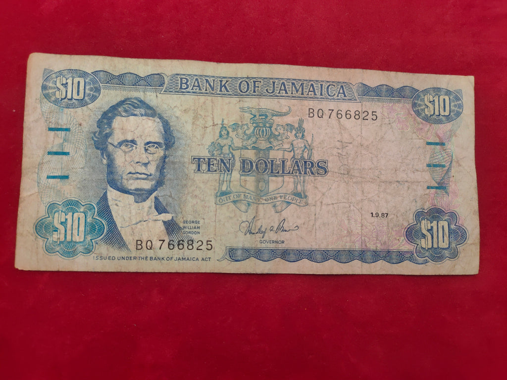 BANK OF JAMAICA 10 DOLLARS (Y258)