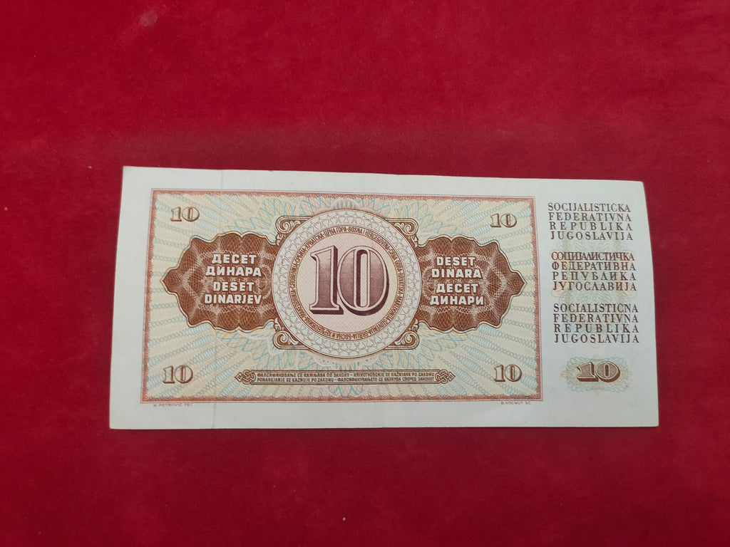 BANK OF YUGOSLAVIA 10 DINARA (V443)
