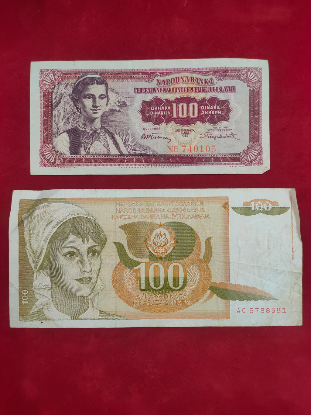 BANK OF YUGOSLAVIA 100 DINARA (V443)