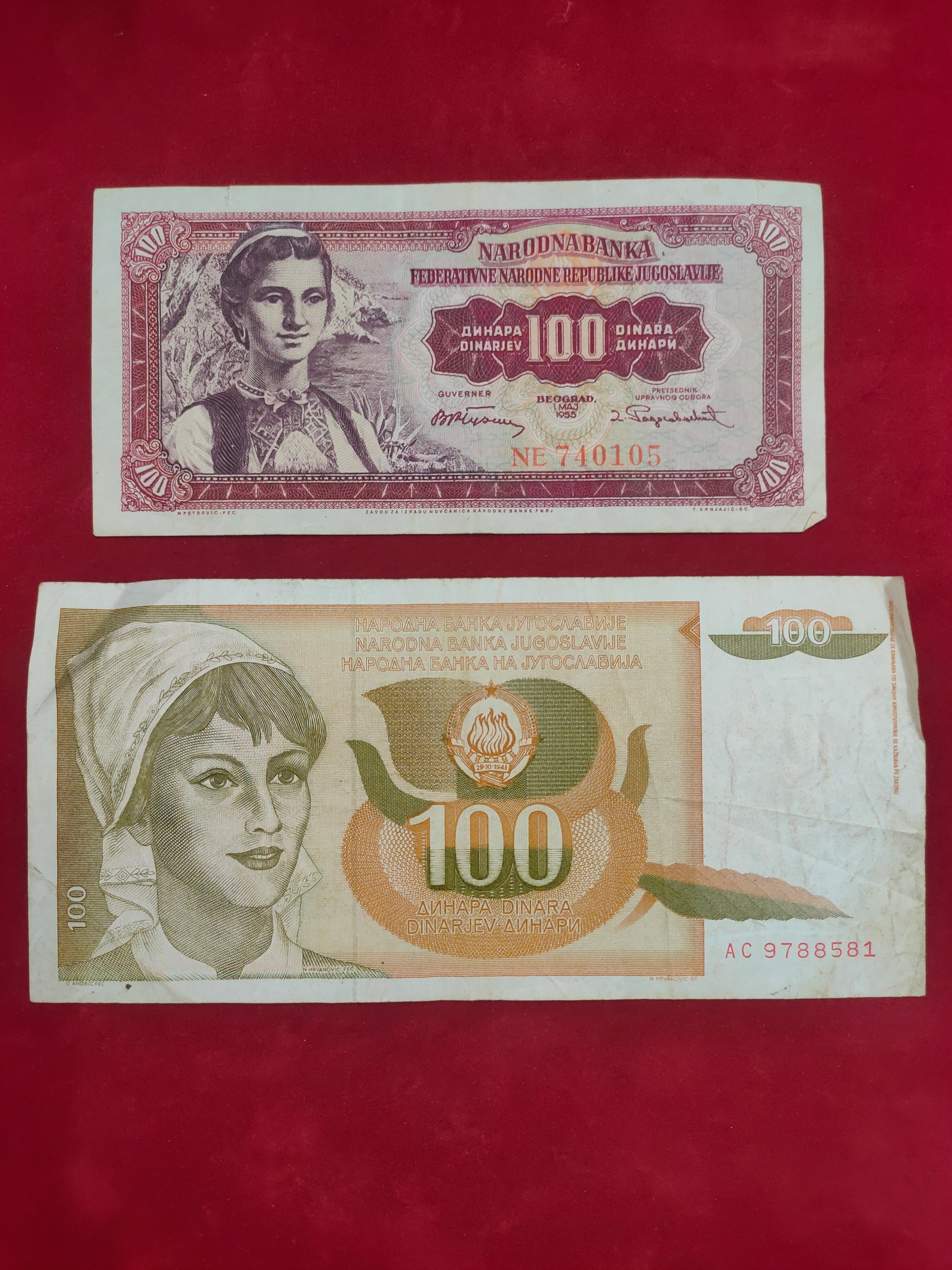 BANK OF YUGOSLAVIA 100 DINARA (V443)