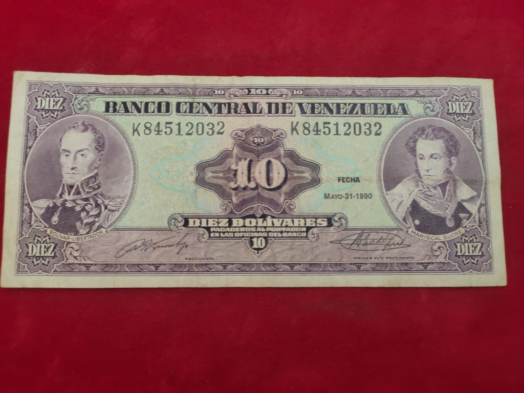 BANK OF VENEZUELA 10 BOLIVARES (D708)