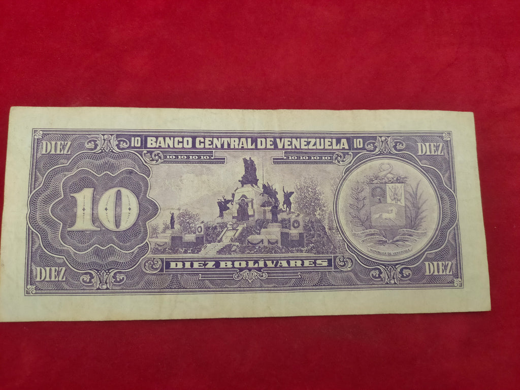 BANK OF VENEZUELA 10 BOLIVARES (D708)