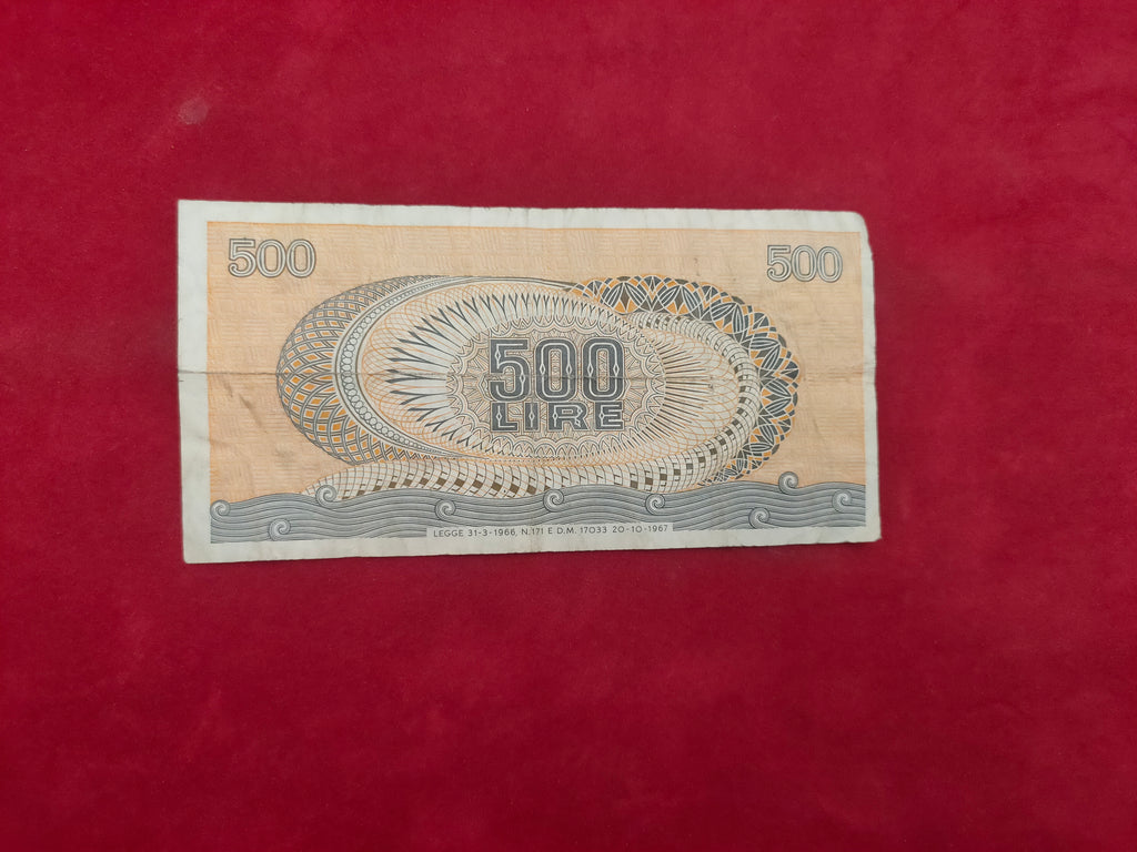 BANK OF ITALY 500 LIRE (D708)