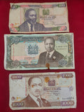 BANK OF KENYA 100, 200, 1000 SHILINGI (D708)
