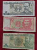 BANK OF CUBA 1, 3, 5 PESOS (879)