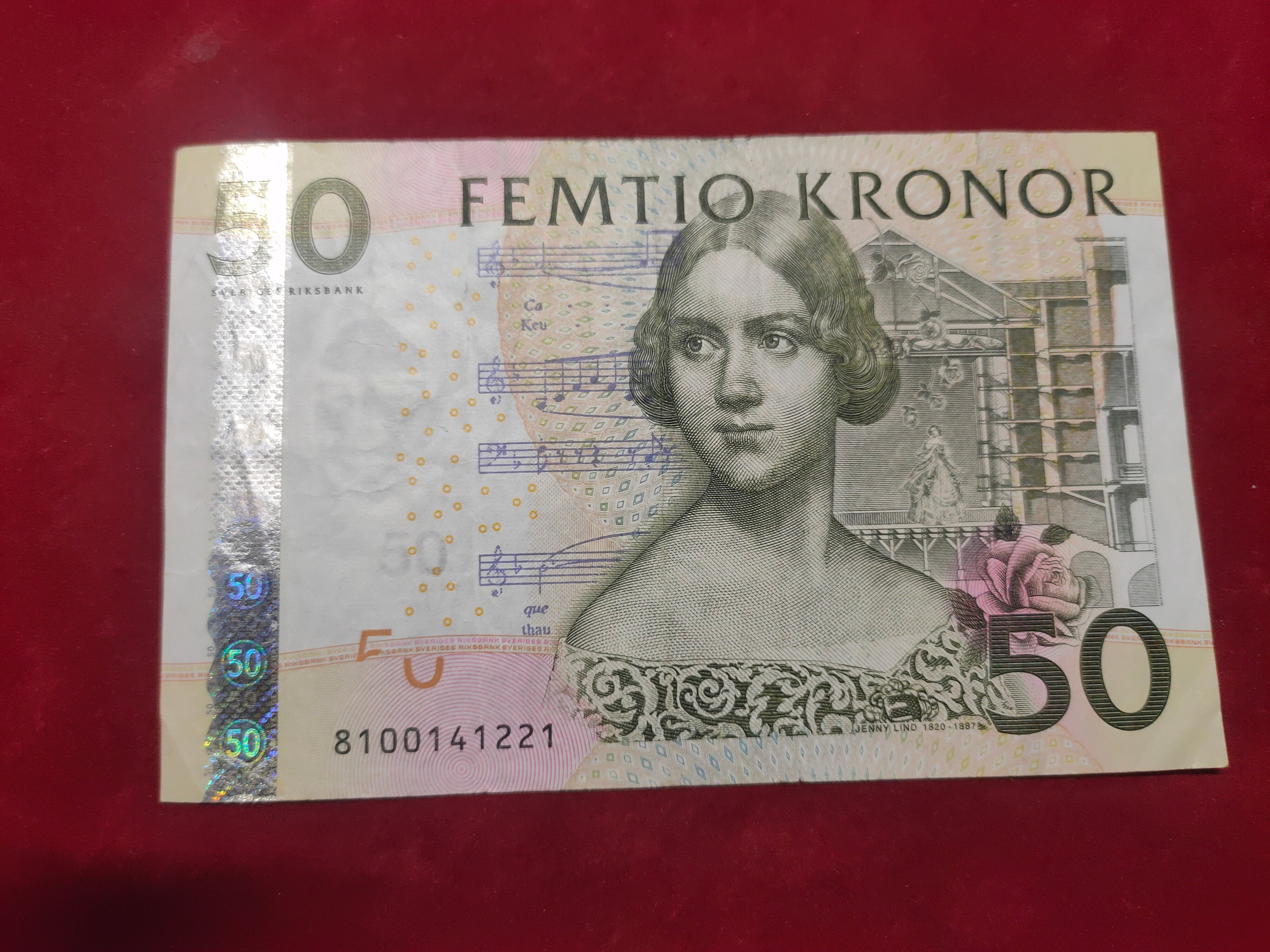BANK OF SWEDEN 50 KRONOR (D847)