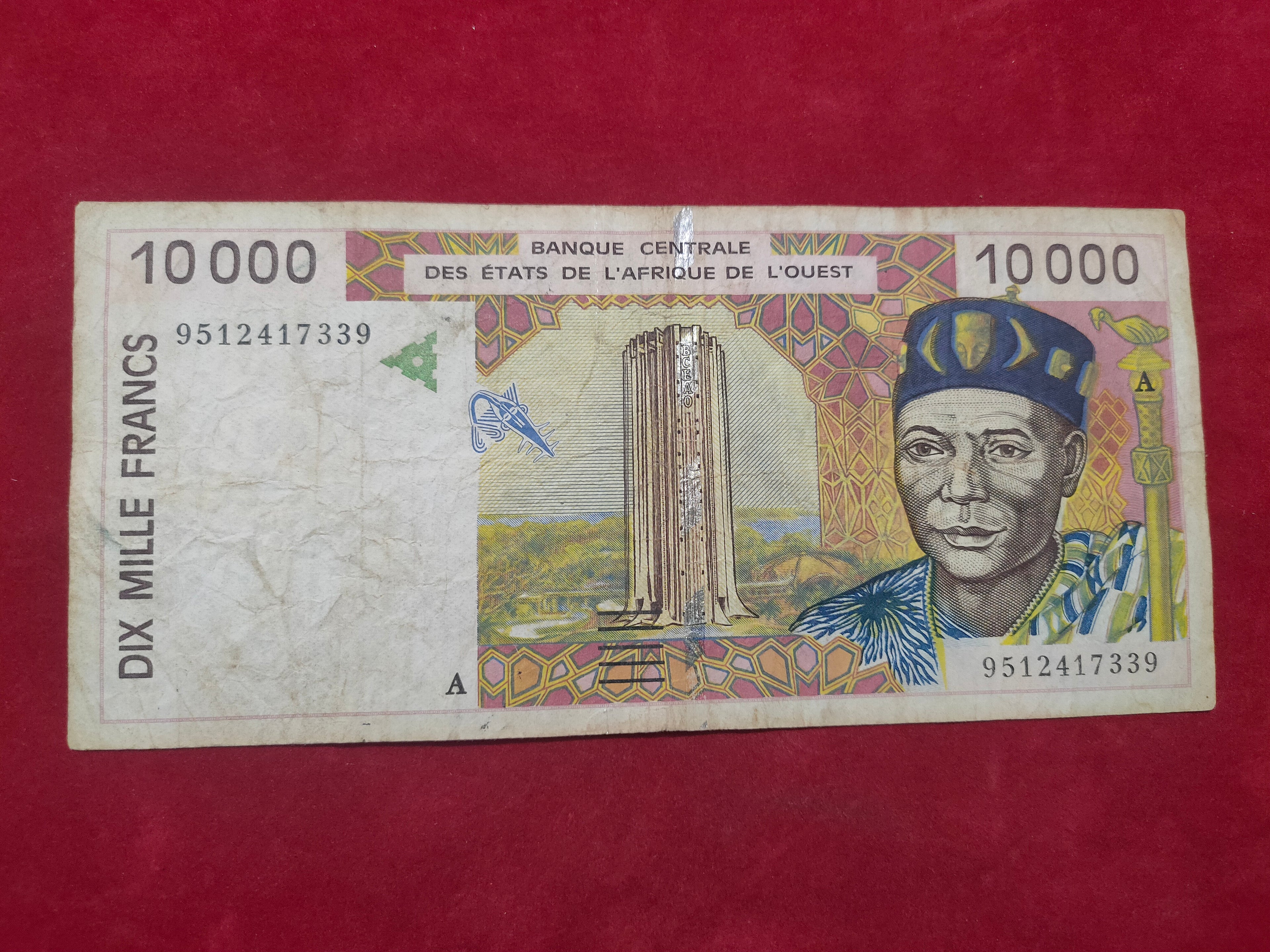 BANK OF WESTERN AFRICAN 10000 FRANCS