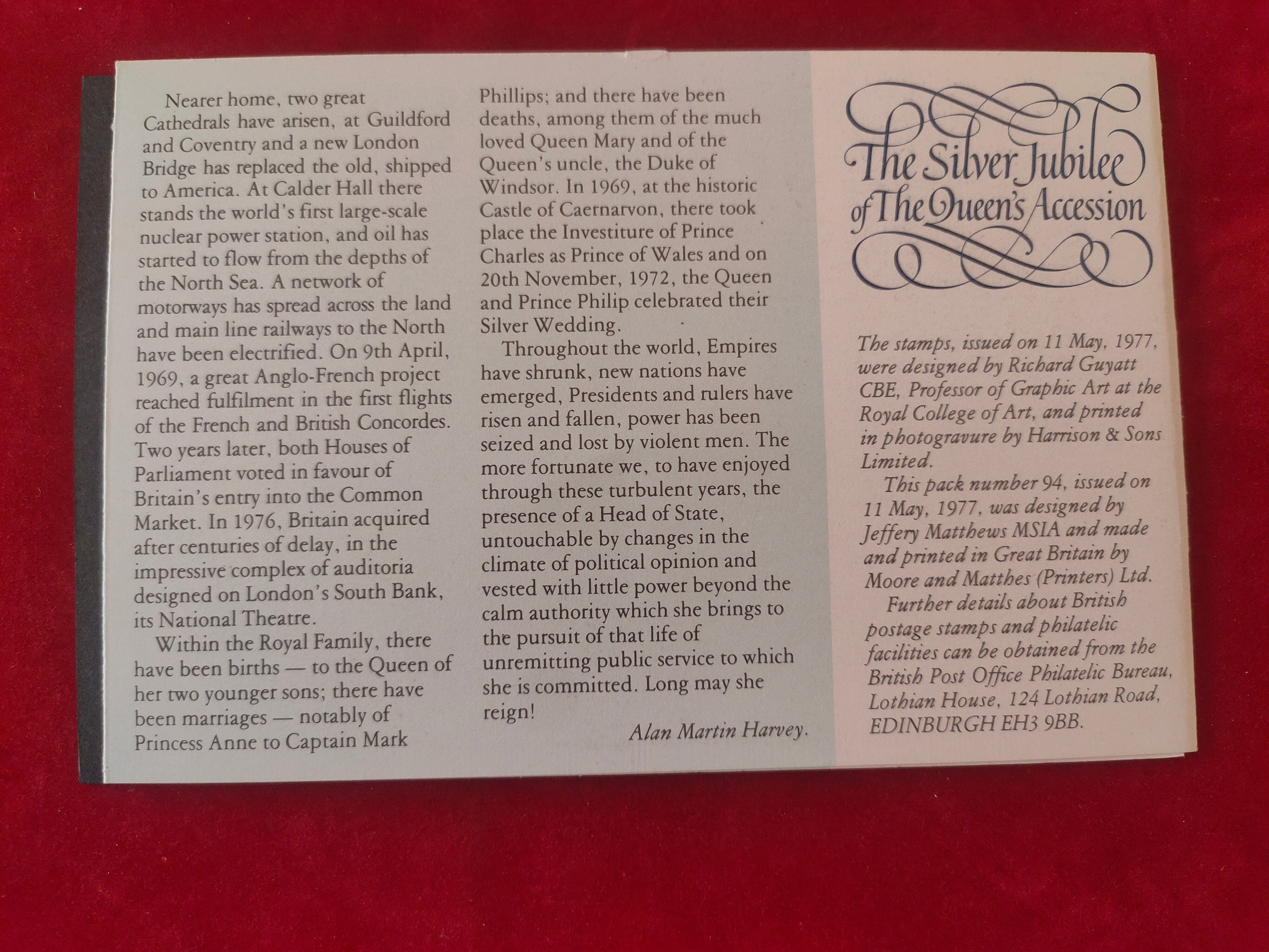 1977 Presentation Pack - The Silver Jubilee of the Queen's Accession | 4v Stamp