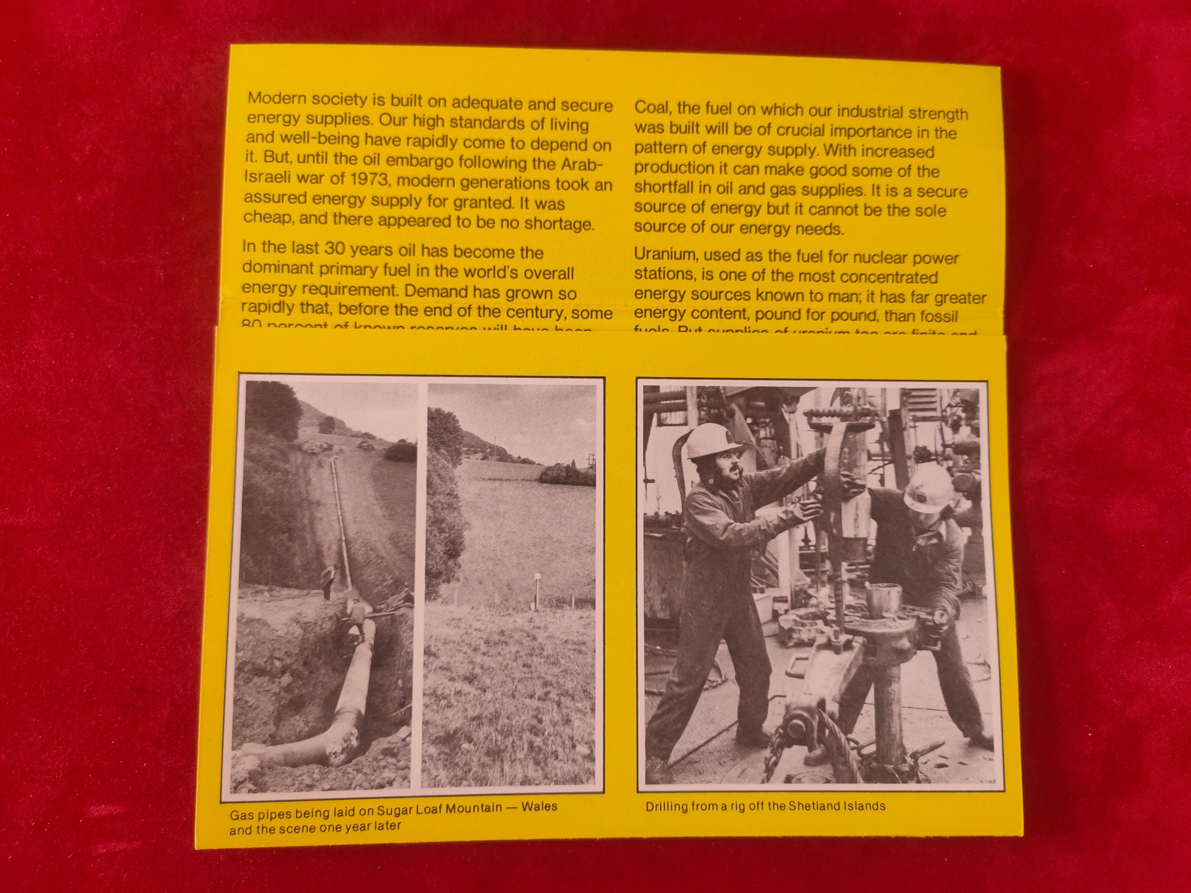 First Day cover- Energy-25th January 1978.