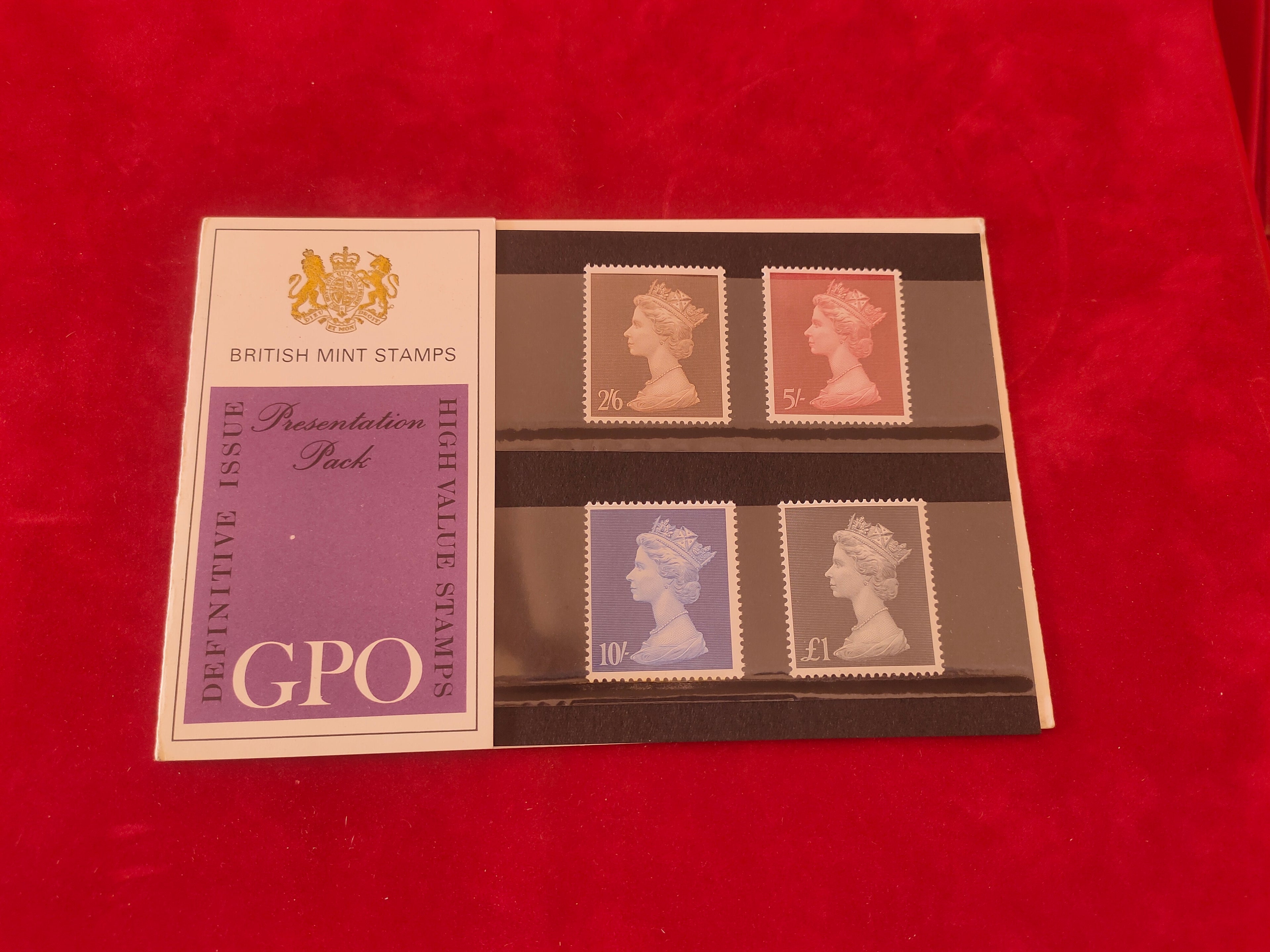 GB 1969 Machin High Values German Presentation Pack Original Cellophane Cat £55