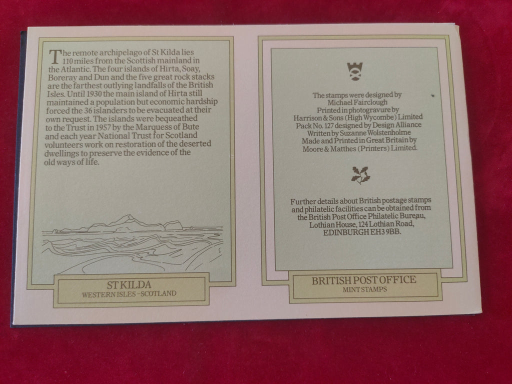 GB 1981 NATIONAL TRUST PRESENTATION PACK 127 SG 1155-1159 MINT STAMP SET # 127