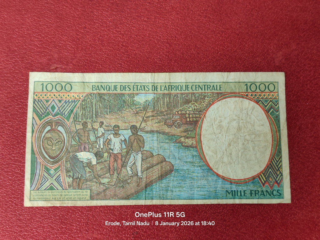 BANK OF CENTRAL AFRICAN STATES 1000 FRANCS ( D24 )