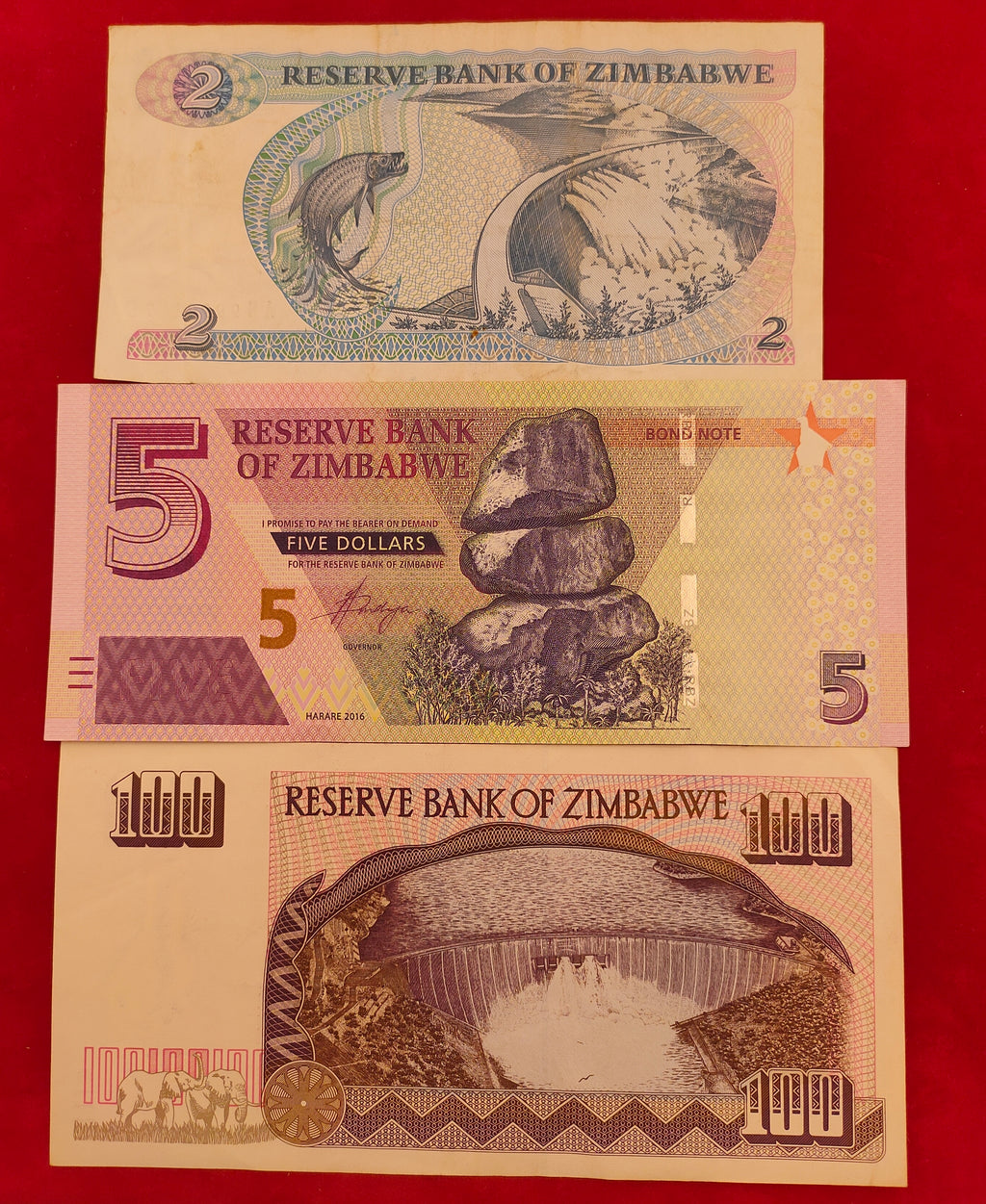 RESERVE BANK OF ZIMBABWE 2,100,5 DOLLARS (D364)