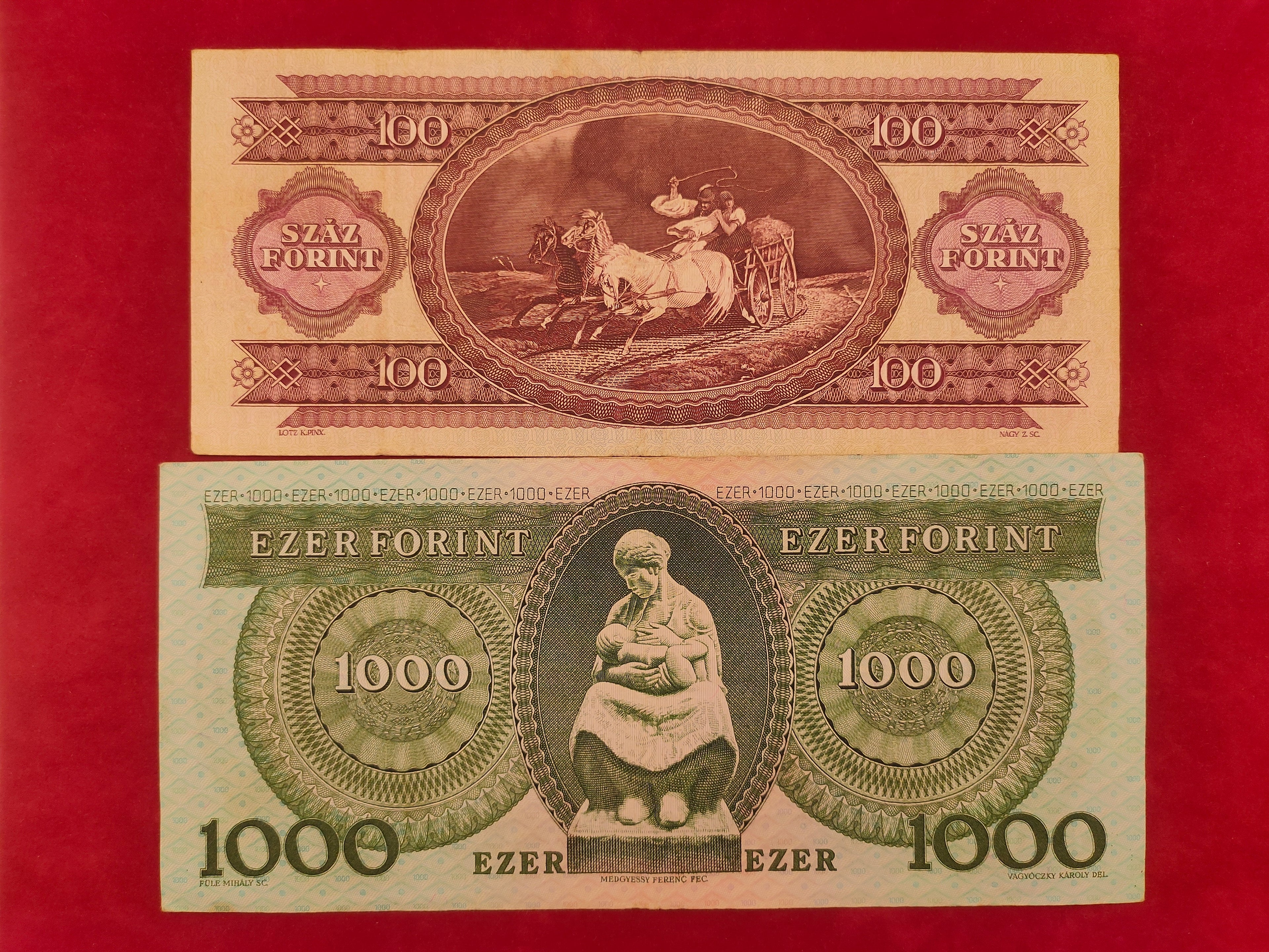 NATIONAL BANK OF HUNGARY 100,1000 FORINT (C678)