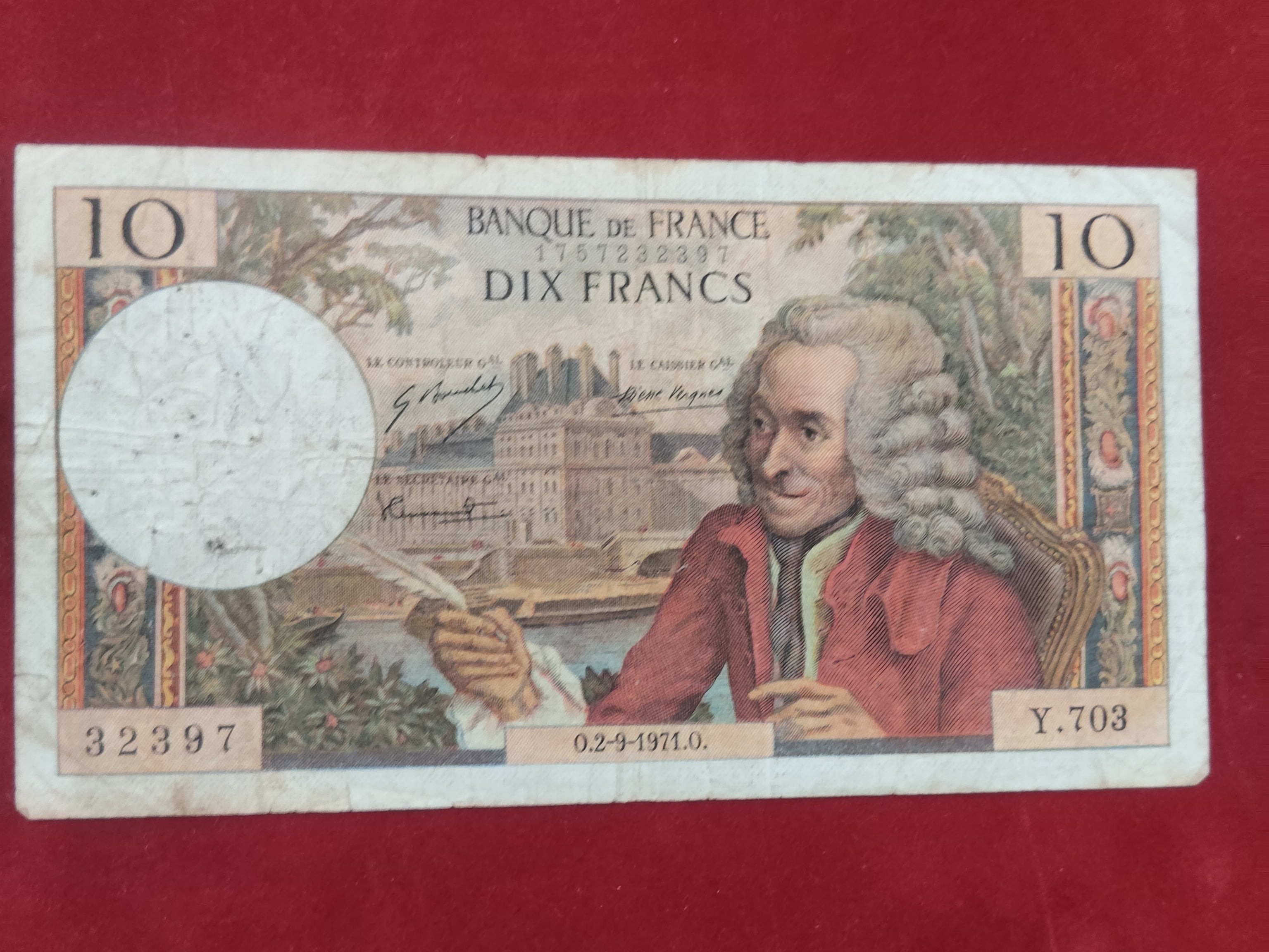 BANK OF FRANCE 10 FRANCS (D123)