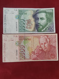BANK OF SPAIN 1000 ,2000 PESETAS (Y226)