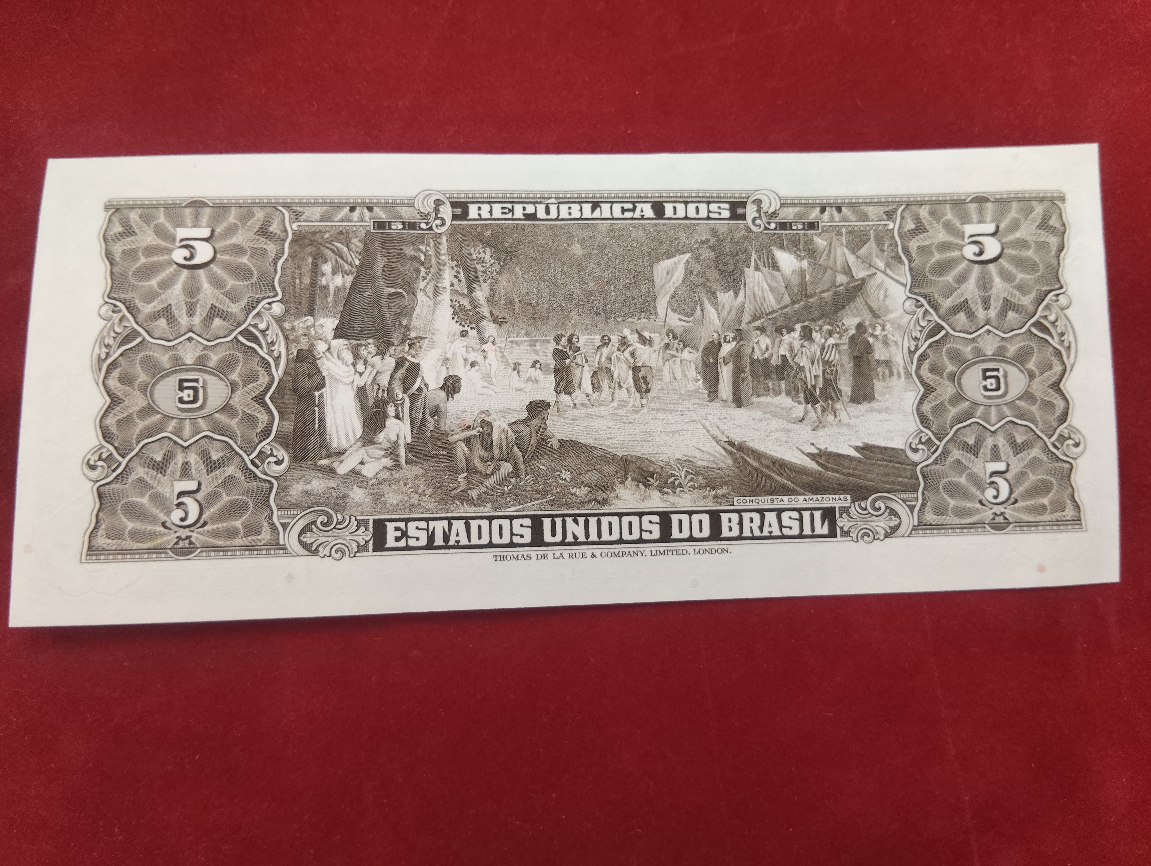 NATIONAL BANK OF TREASURY 5 CRUZEIROS (C904)