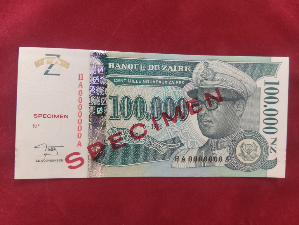 BANK OF ZAIRE 100 NOUVEAUX ZAIRE (V446)