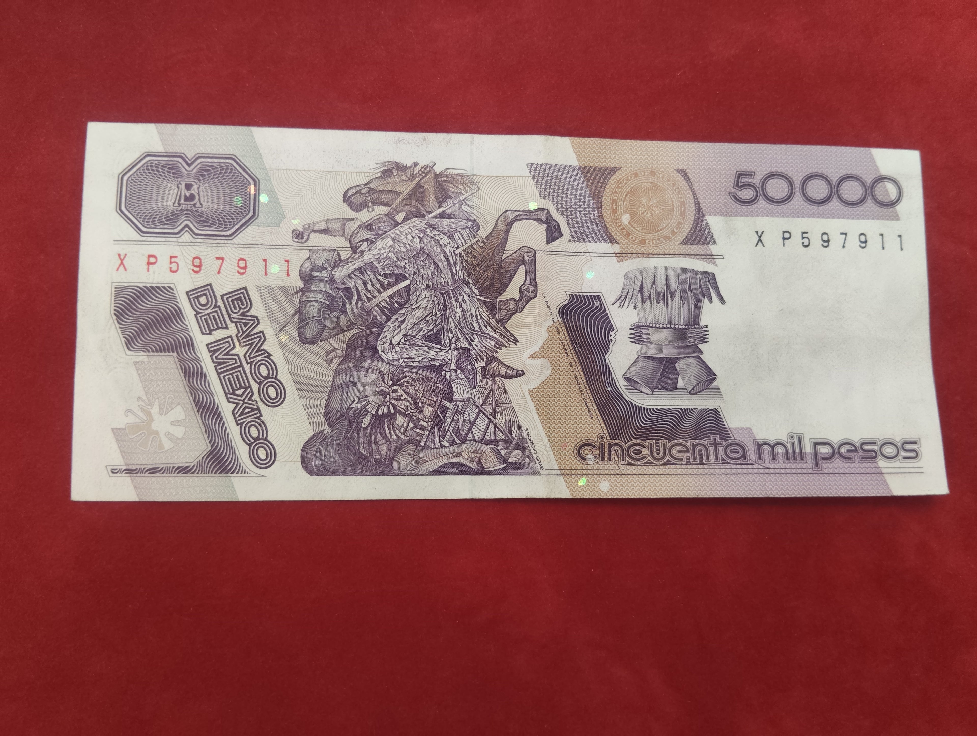 BANK OF MEXICO 50,000 PESOS (C671)