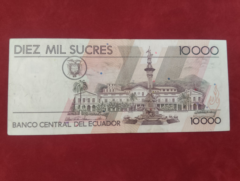CENTRAL BANK OF ECUADOR 10000 SUCRES (D22)