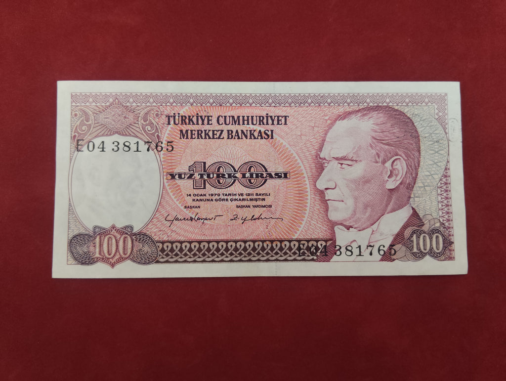 CENTRAL BANK OF TURKEY 100 LIRA (D611)&nbsp;