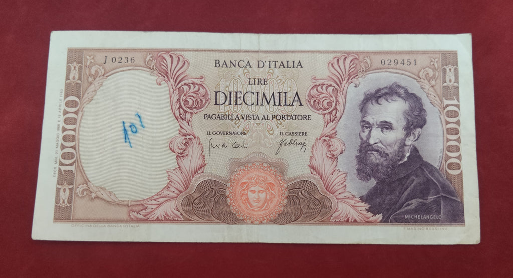BANK OF ITALIA 10000 LIRE (REF:134)