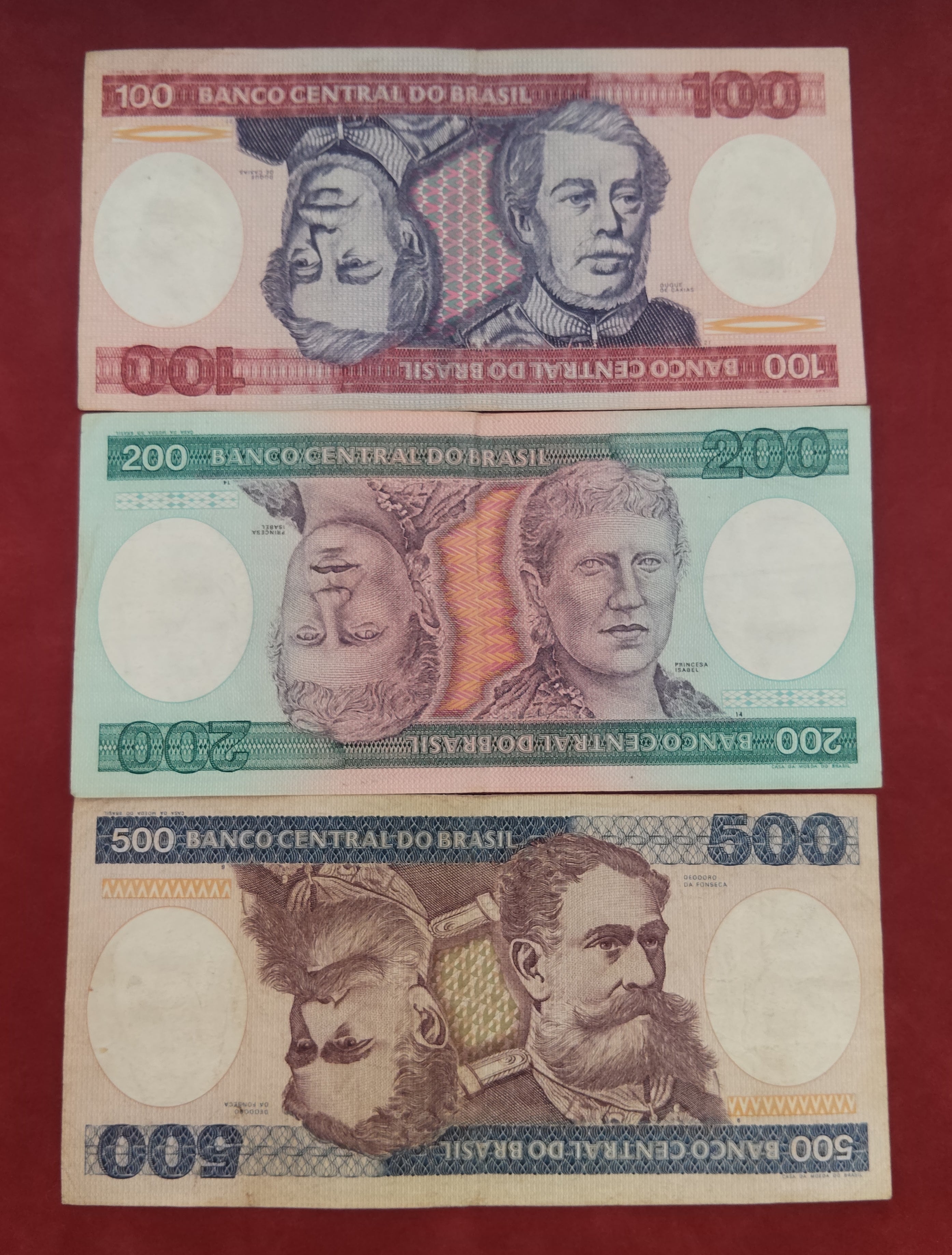 CENTRAL BANK OF BRASIL 100 ,200 ,500 CRUZEIROS (C902)
