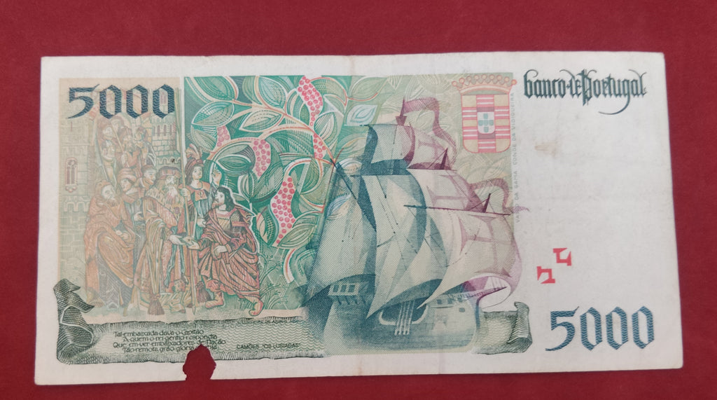 BANK OF PORTUGAL 5000 ESCUDOS (C504)