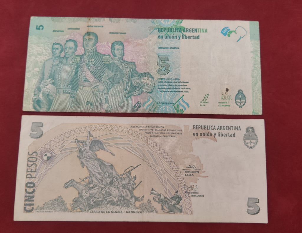 CENTRAL BANK OF THE ARGENTINE REPUBLIC 5 PESOS (D620)